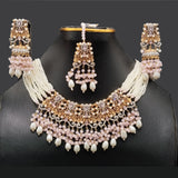 Beaded & Pearl Bridal Jewelry Set with Earrings & Maang Tikka – Rs. 3680