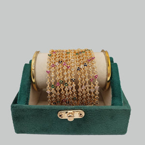 Elegant American Diamond Bangles Set – Shiny & Durable