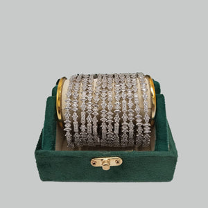 Silver-Plated American Diamond Bangles – Stylish Everyday Look