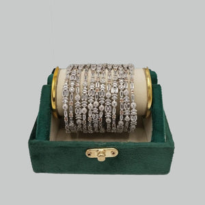 Shimmering American Diamond Bangles – Glam Look for Parties