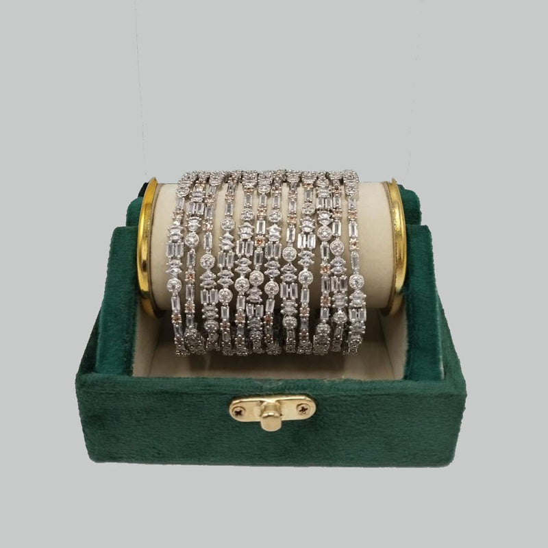 Shimmering American Diamond Bangles – Glam Look for Parties