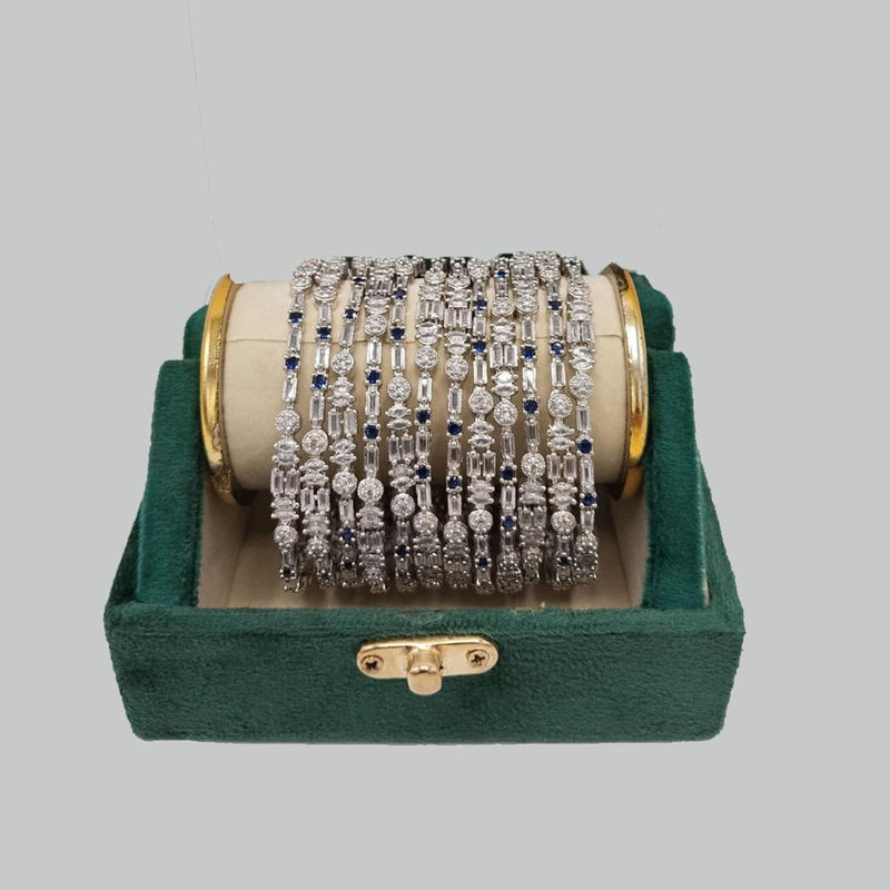 Shimmering American Diamond Bangles – Glam Look for Parties