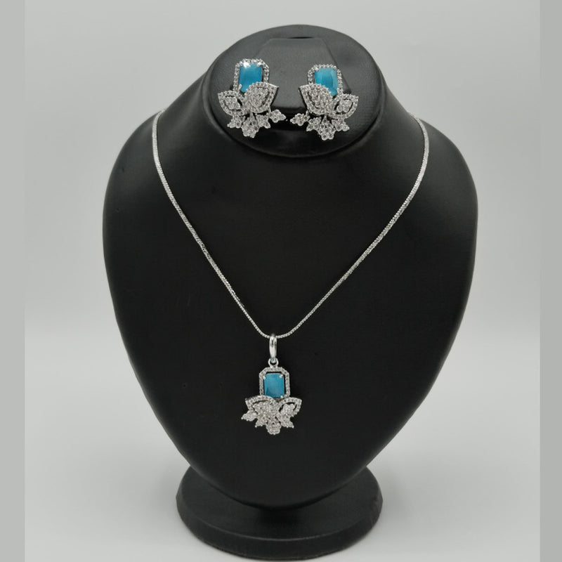 Stylish American Diamond Pendant Set – Daily & Party Wear