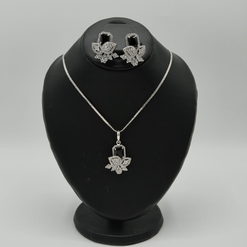 Stylish American Diamond Pendant Set – Daily & Party Wear