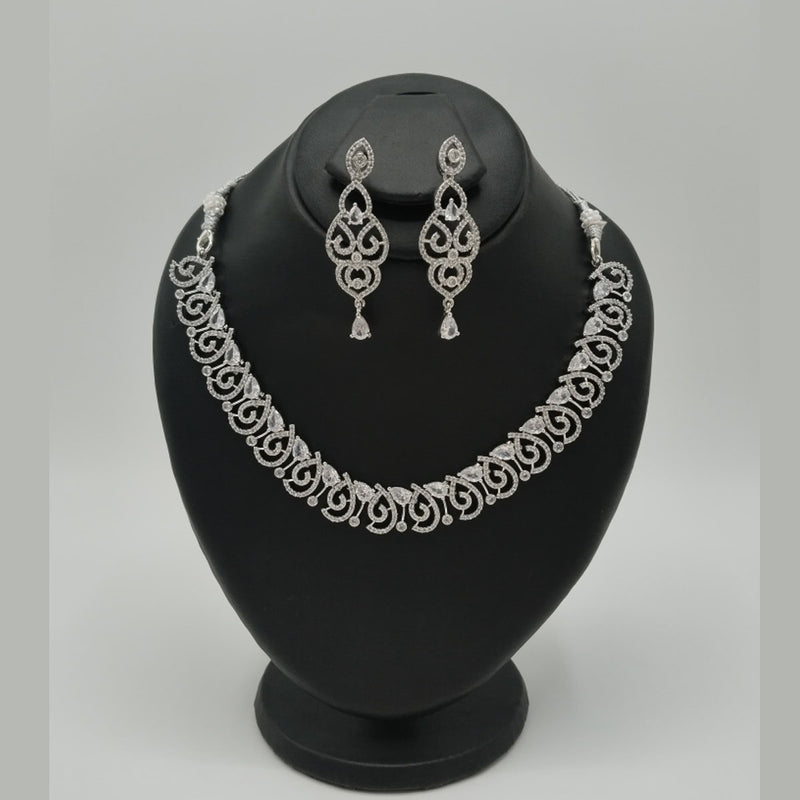 Classy American Diamond Set – Brass Crafted Elegance