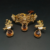 Antique Gold Victorian Bridal Choker Set | Kundan & Pearl Wedding Jewelry | Hafizpk