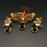 Antique Gold Victorian Bridal Choker Set | Kundan & Pearl Wedding Jewelry | Hafizpk