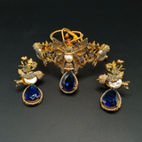 Antique Gold Victorian Bridal Choker Set | Kundan & Pearl Wedding Jewelry | Hafizpk