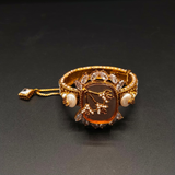 Royal Enamel Work Kangan Bracelet | Gold Tone CZ Bangle with Large Stone & Safety Chain | Hafizpk