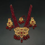 Royal Kundan Mala Set with Maang Tikka & Earrings – Traditional Indian Bridal Jewelry in Multiple Colors