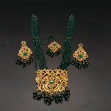 Royal Kundan Mala Set with Maang Tikka & Earrings – Traditional 5-Layer Long Rani Haar Necklace for Bridal & Wedding Wear