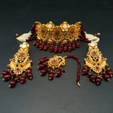 Vintage Style Filigree Choker Set with Colorful Gemstone Beads