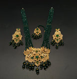 Royal Kundan Mala Set with Maang Tikka & Earrings – Traditional Indian Bridal Jewelry in Multiple Colors