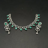 Elegant American Diamond Necklace and Earrings Set with Pear-Cut Teardrop Stones