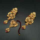 Traditional Earrings & Maang Tikka Set – Antique Gold Finish