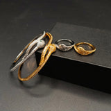 Minimalist Adjustable Bracelet and Ring Set – Gold & Silver Tone Finishes