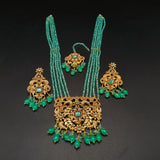 Royal Kundan Mala Set with Maang Tikka & Earrings – Traditional 5-Layer Long Rani Haar Necklace for Bridal & Wedding Wear